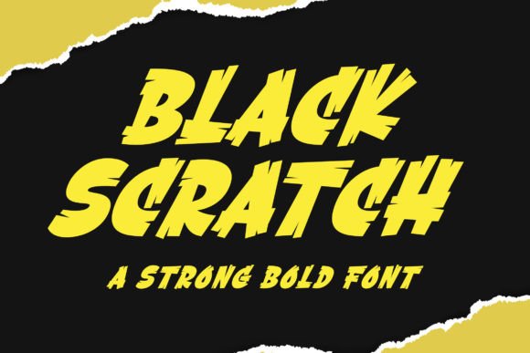 Black Scratch: A Bold Display Font for Digital Creatives