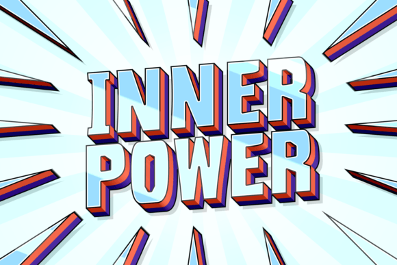 Inner Power: A Playful Display Font for Digital Branding