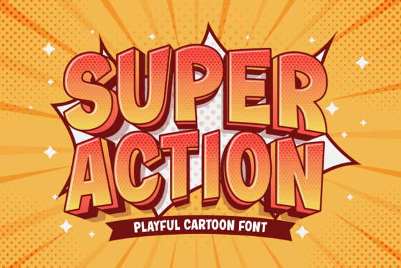 Super Action: A Playful Display Font for Bold Campaigns